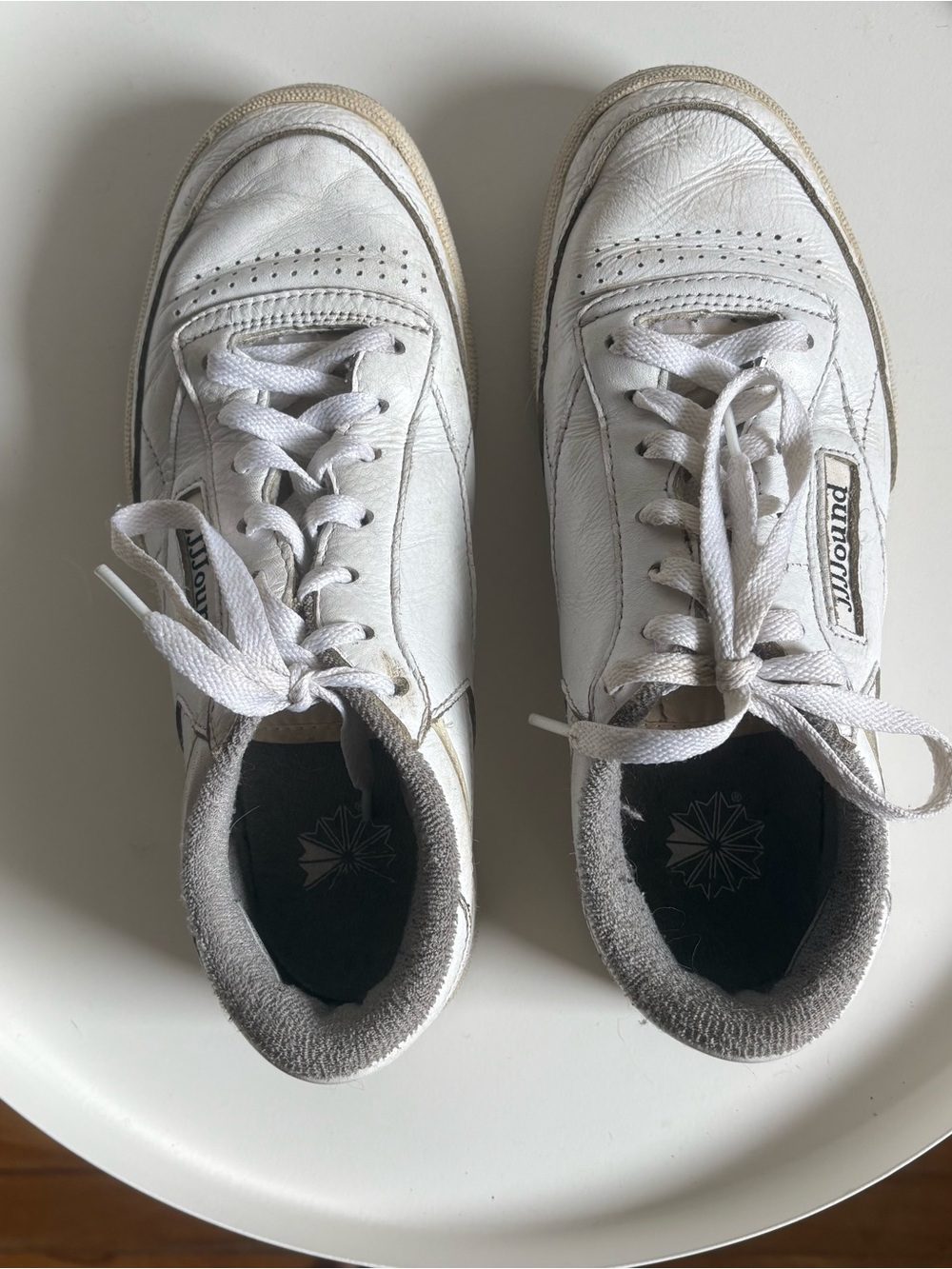 Reebok JJJJound Club C 85 white and cream sneakers ( 7M, 8W) - Picture 3 of 5